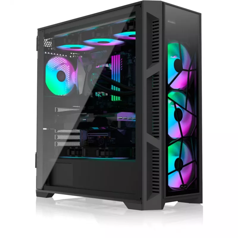RAIJINTEK PONOS Ultra Midi bokštas, PC, juodas, ATX/EATX/micro ATX/Mini-ITX, SPCC korpusas