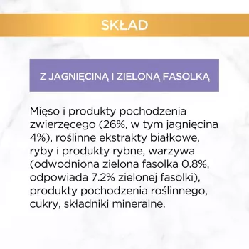 GOURMET GOLD - Sotus pyragas su ėriena ir žaliomis pupelėmis 85g