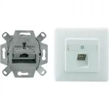RJ-45 kištukinis lizdas Rutenbeck 138112030 Baltas