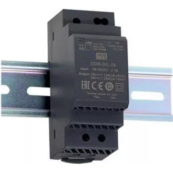 Maitinimo keitiklis MEAN WELL DDR-30L-24, 30 W, įėjimas 18–75 V, išėjimas 24 V, RoHS, 35×54,5×90 mm