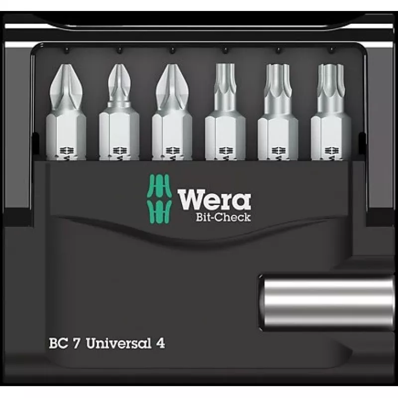 Wera Bit rinkinys 7 dalių Bit-Check 7 Universal 4 05135810001 Phillips, Phillips Pozidriv, vidinis Torx (05135810001)