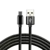 everActive laidas USB-C 1m - juodas, pintas, greitas įkrovimas, 3A - CBB-1CB