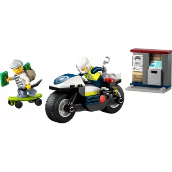 LEGO City Policijos motociklo gaudynės 60455 – 65 dalių, 2 minifigūrėlės, nuo 4 m.
