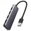 Ugreen USB-C 4-in-1 adapteris į 4× USB 3.0 + USB-C pilkas