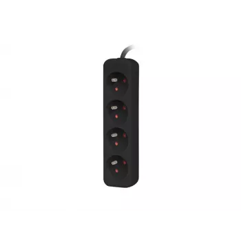 Prailgintuvas Lanberg PS0-04E-0100-IEC-BK 1m 4 kištukiniai lizdai vidaus juodas