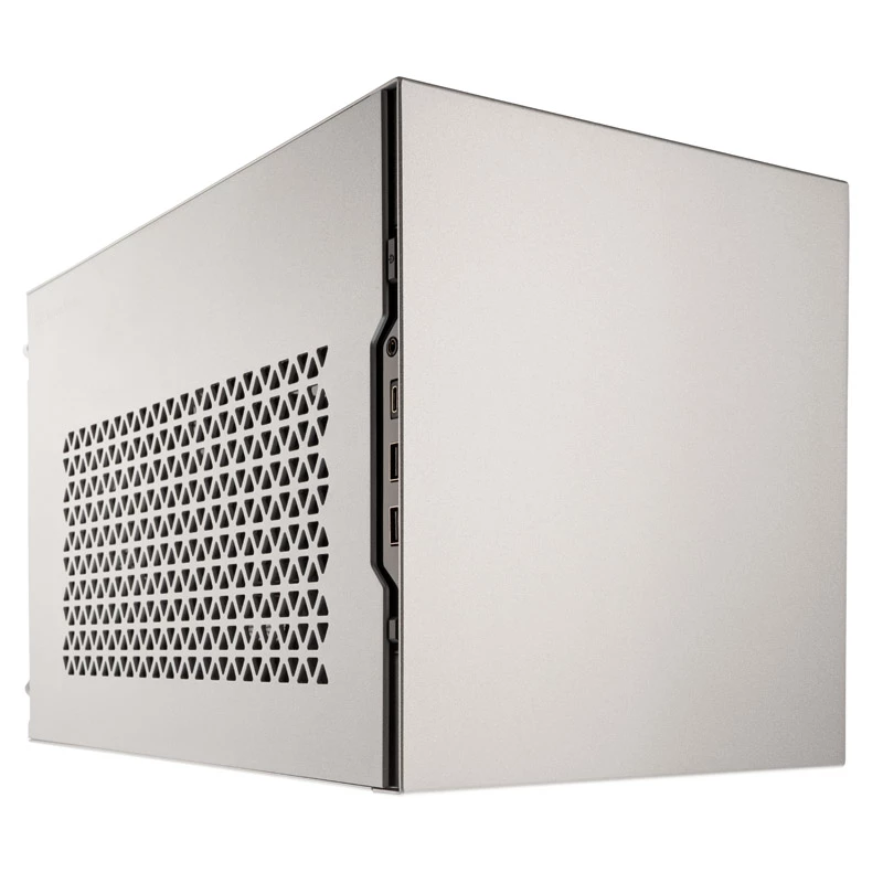 Mini-ITX korpusas SILVERSTONE SST-SG15S, sidabrinis aliuminis kompaktiškas korpusas