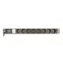 Gembird EG-PDU-014-FC14 maitinimo skirstytuvas, 8 AC lizdai, C14 įvadas, 3 m laidas, 1U aliumininis korpusas, 10 A, 3680 W