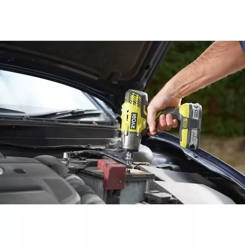 Ryobi R18IW3 įtvarinis suktuvas / smūginis suktuvas 1/2 inch One+ 18V 2,0Ah juodas, žalias