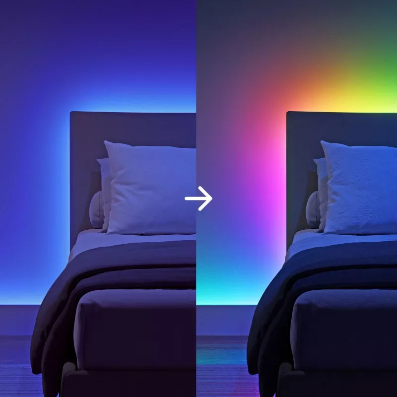 Sieninė juostos lemputė Nanoleaf NF085K02-5ALS RGB spalvų keitimas