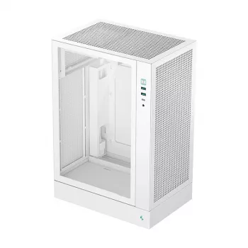 DeepCool CH170 PLUS WH Midi Tower kompiuterio dėžė, Micro ATX, be maitinimo bloko, 4 plėtimo lizdai, balta