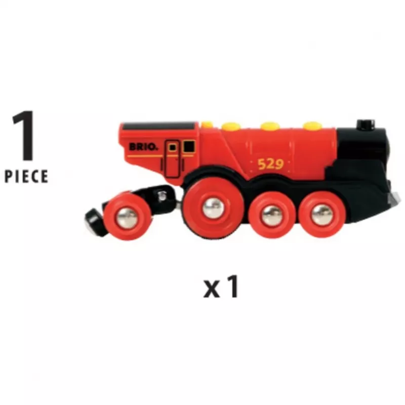 BRIO 33592 baterijomis varomas traukinukas juodas/raudonas