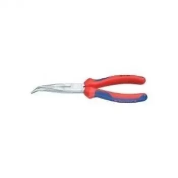 Knipex mechanikos replės 200 mm, forma 2, 40° lenktos, daugiakomponentė rankena, chromuotos