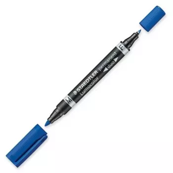 Permanentinis markeris Staedtler Lumocolor Duo Fine/Bullet Blue