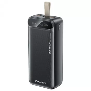 Nešiojamas Power Bank AWEI PA-12 30000mAh 22.5W juodas