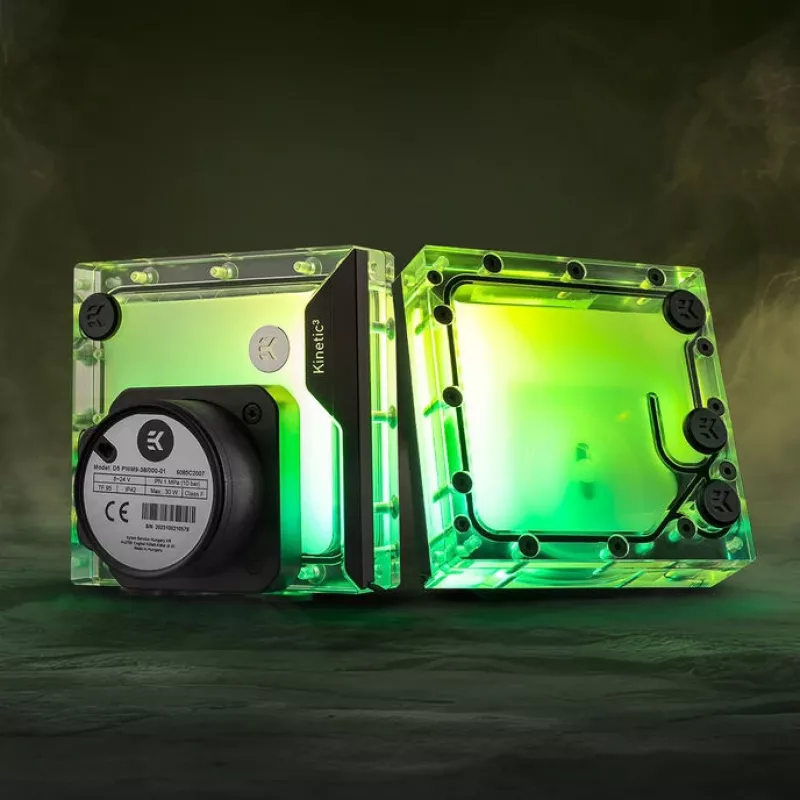 Pumpo ir rezervuaro komplektas EK-Quantum Kinetic3 FLT D5 PWM 120mm D-RGB