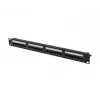 Patch panel 1U LANBERG PPUA-1024-B, 24 prievadai, Cat6a, U/UTP, 1U stovas, gylis 102 mm, metalas, juoda