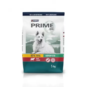 PUPIL Prime Rich in beef with vegetables – sausas šunų ėdalas su jautiena ir daržovėmis – 5 kg
