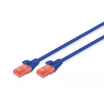 Tinklo laidas Digitus CAT 6 U/UTP RJ-45 Cat6 0,25 m mėlynas