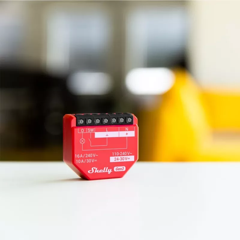 Shelly 1PM Gen3 išmanusis valdiklis su Bluetooth ir Wi-Fi