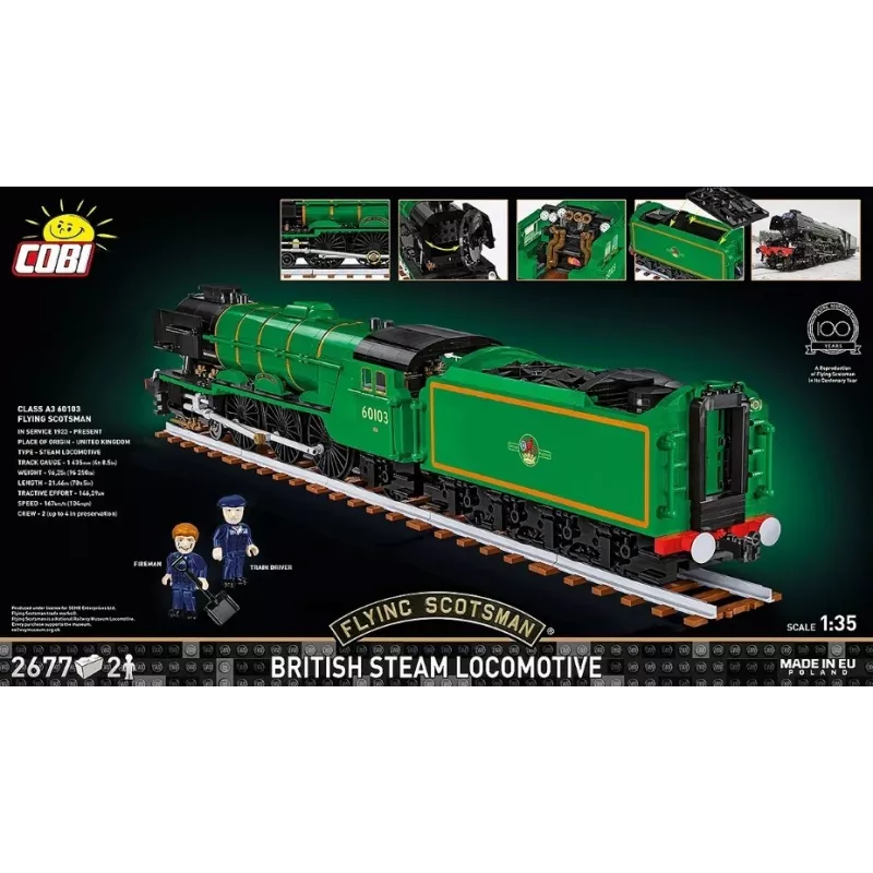 Cobi Flying Scotsman britų garvežys, konstruktorius, 1:35, 2677 detalės