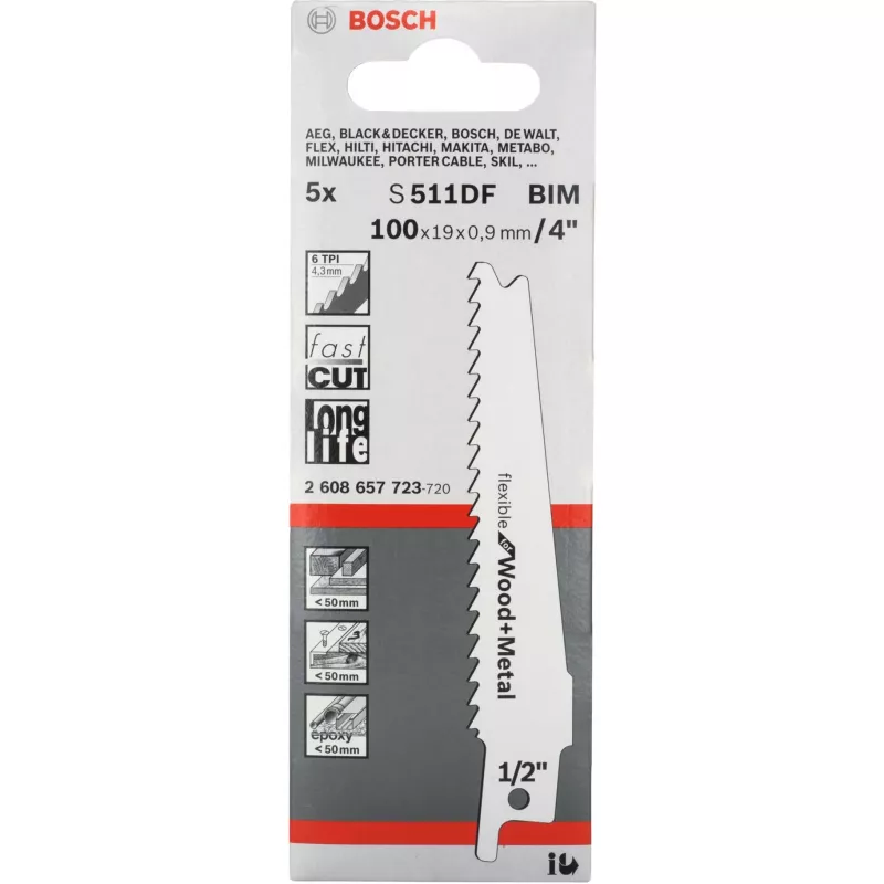 Bosch 2 608 657 723 pjūklo diskai, 5 vnt.