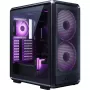 PC korpusas Cooler Master MasterFrame 500 Mesh Midi Tower – juodas su permatomu šonu, ATX/EATX, 2×200 mm priekyje, 1×120 mm gale