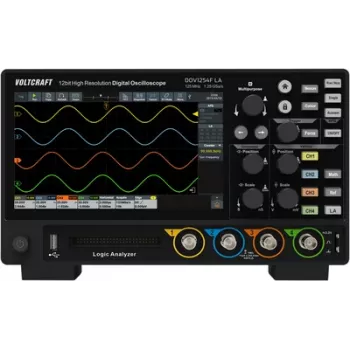 Voltcraft DOV1254F LA Skaitmeninis osciloskopas 125 MHz 4 kanalai 1.25 GSa/s 100 Mpts 12 bitų (VC-16753935)