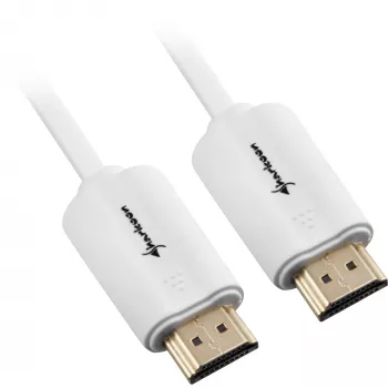 HDMI kabelis, kištukas – kištukas, 1 m, baltas, 4K