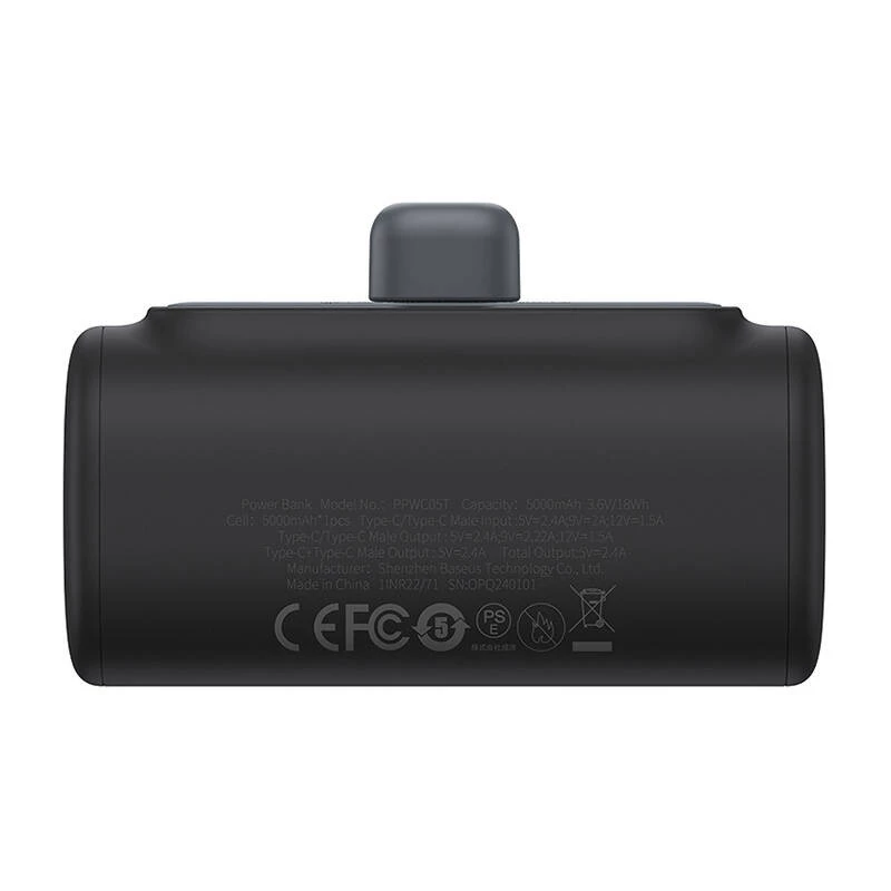 Baseus Compact P10068306113-00 Ličio jonų powerbank 5000 mAh Juoda