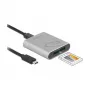 Card Reader DeLOCK 91751 USB 3.2 Gen 1 Type-C sidabrinis