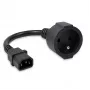 Maitinimo adapteris QOLTEC IEC 320 C14 į prancūzišką kištuką, 0,15 m laidas