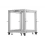 Atviras stovas LANBERG 19 inch 12U, reguliuojamas gylis 600–1100 mm, pilkas