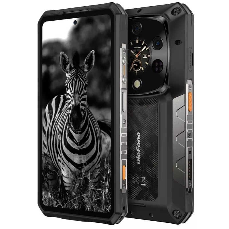 Atsparus išmanusis telefonas UleFone Armor 28 Ultra 5G — 16 GB RAM, 1 TB atminties, juodas