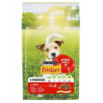 FRISKIES Mini Menu Jautiena su Daržovėmis - sausas šunų maistas - 1,5 kg