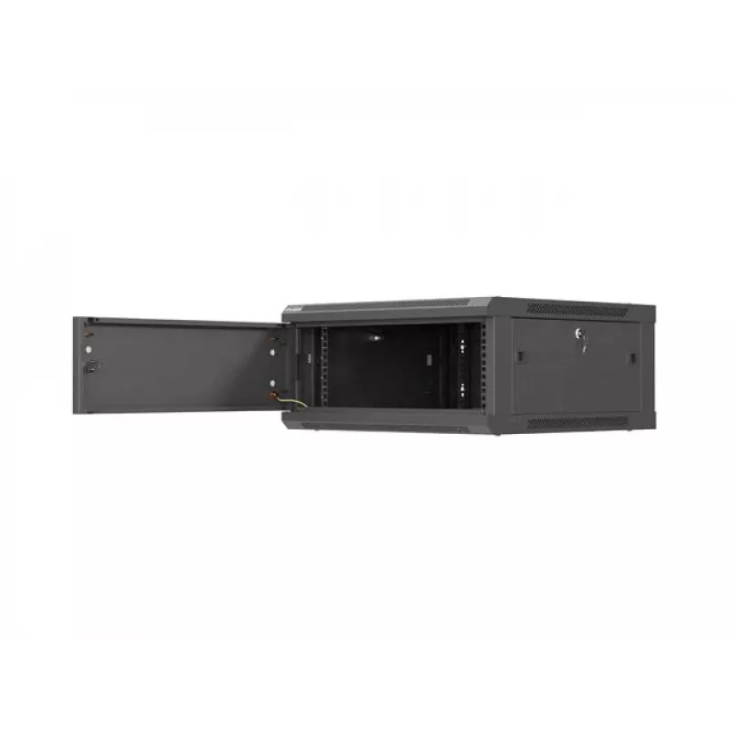 Sieninis 19 colių tinklo spintas LANBERG 4U 600×600 mm, juodas