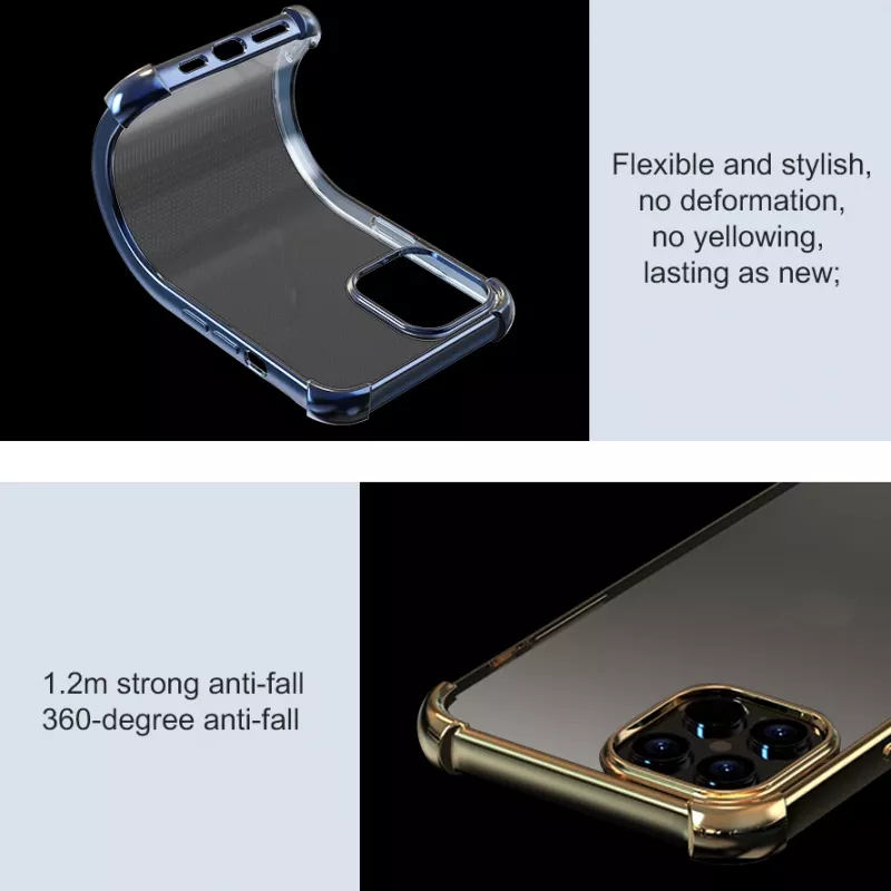 Apsauginis minkštas dėklas Devia iPhone 12 mini – juodas, smūgiams atsparus su blizgučių apdaila