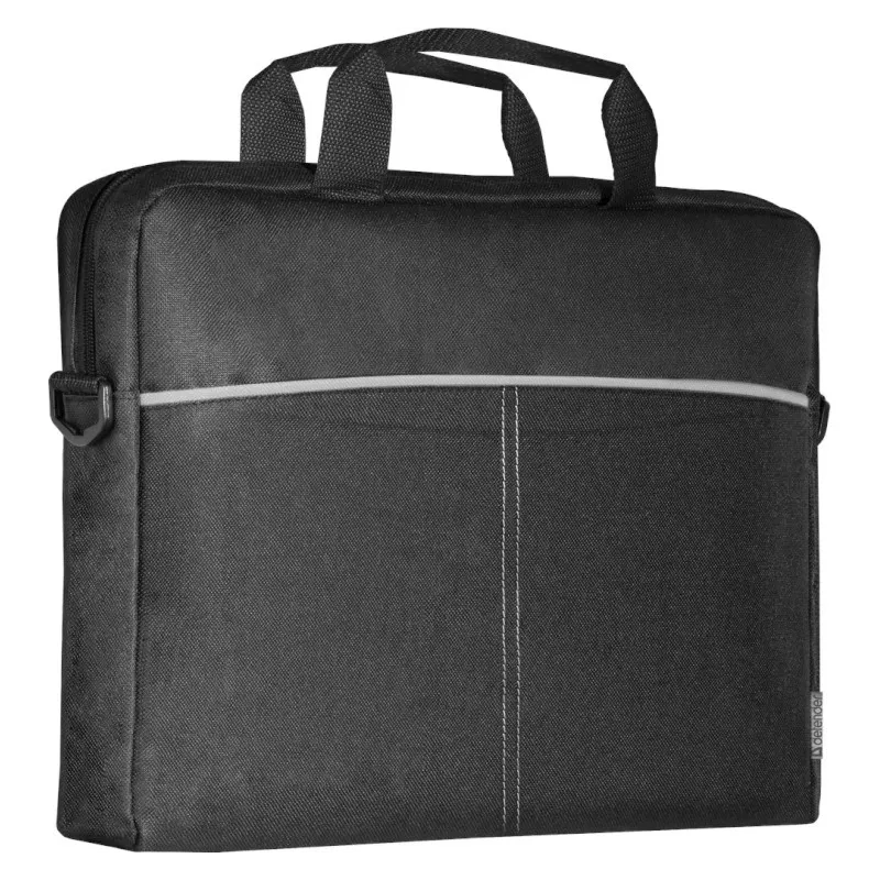 Dėklas nešiojamam kompiuteriui DEFENDER Lite 39,6 cm (15,6 colio) juodai pilkas, poliesteris, užtrauktukas, rankena, nuimamas peties diržas