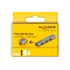 DeLOCK 3 prievadų plonas USB šakotuvas USB Type-C 10 Gbps 2 x USB 2.0