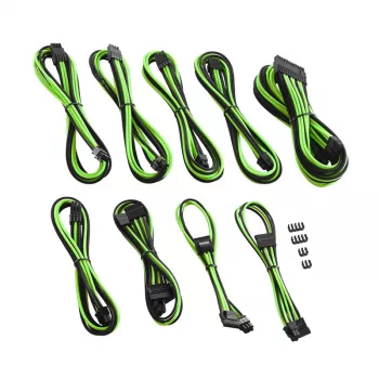 CableMod C-Series PRO ModMesh kabelių rinkinys, skirtas Corsair AXi/HXi/RM (geltona etiketė) - juoda/šviesiai žalia