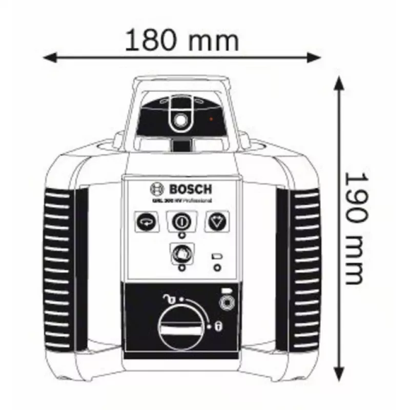 Rotationslaser GRL 300 HV Professional blau/schwarz, rote Laserlinie und Lotpunkt, mit Halterung WM 4 und Laser-Empfänger LR 1, im Koffer
