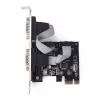 Vidinė serijinė plokštė GEMBIRD SPC-22 PCIe RS-232 Low-profile, WCH382, 16000 Kbit/s, 67×120×20 mm, juoda