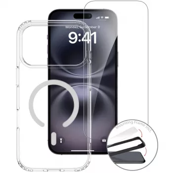 4smarts Border Case dėklas iPhone 17 Pro Max 17,5 cm permatomas baltas