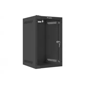 Sieninis stovas LANBERG WF10-2309-10B 9U, 469×280×310 mm, 10 colių gylis, juodos spalvos, IP20