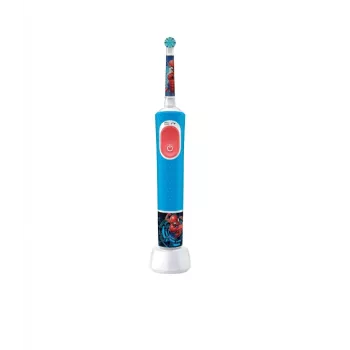 Elektrinis dantų šepetėlis vaikams Oral-B Vitality PRO Kids Spiderman, mėlynas