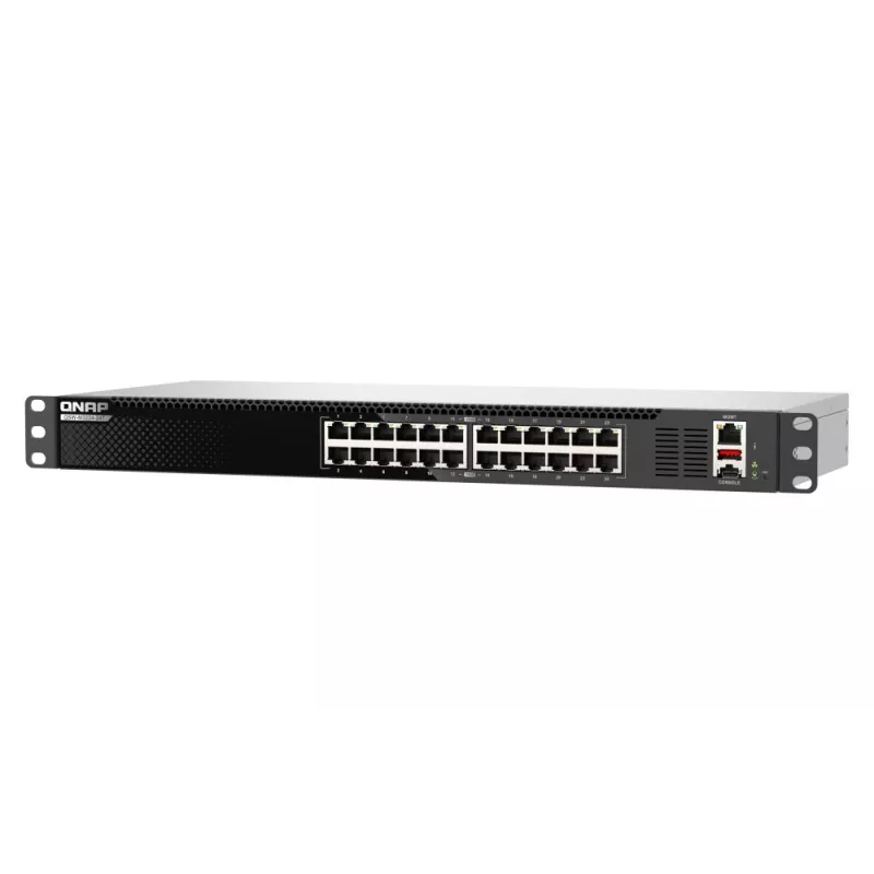QNAP QSW-M3224-24T valdomas tinklo jungiklis L3 10G Ethernet (100/1000/10000) 1U juodas, sidabrinis