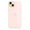 Silicone dėklas su MagSafe, iPhone 15 Plus, šviesiai rožinis