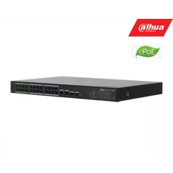 Valdomas L2 tinklo jungiklis Dahua Technology ePoE DH-LR2226-24ET-360-V2 24 prievadų Gigabit Ethernet PoE juodas