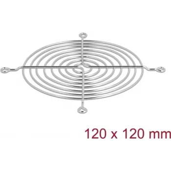 Grotelės ventiliatoriui DeLOCK 67308 Metalinės Sidabrinės 113,8 mm