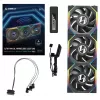 Ventiliatorių rinkinys Lian Li UNI FAN SL Wireless LCD 120 Juodas 3 vnt