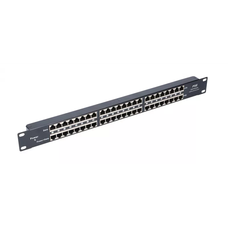 Extralink PoE Injector 24 prievadai 24x 100Mb/s RJ45, montuojamas į stelažą
